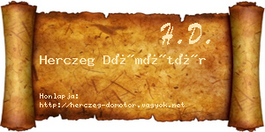 Herczeg Dömötör névjegykártya